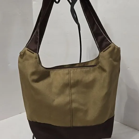 Columbia Green and brown purse with flower graphic Zipper Closure And Two Pocket - Picture 3 of 9